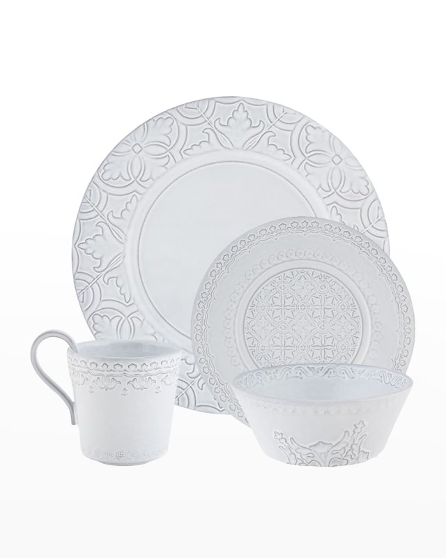 Rua Nova 4-Piece Anthracite Dinnerware Set